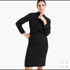 NWT J. Crew Black Pencil Skirt